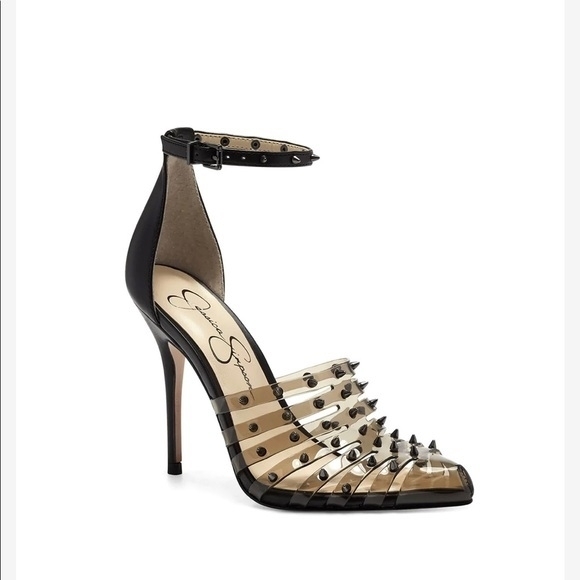 Jessica Simpson Shoes - Jessica Simpson Black and Tan Spiked Heels